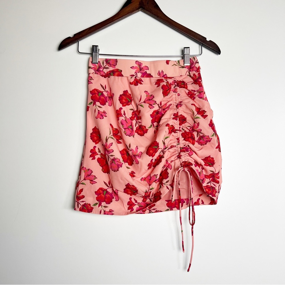 Tularosa pink cinched mini skirt